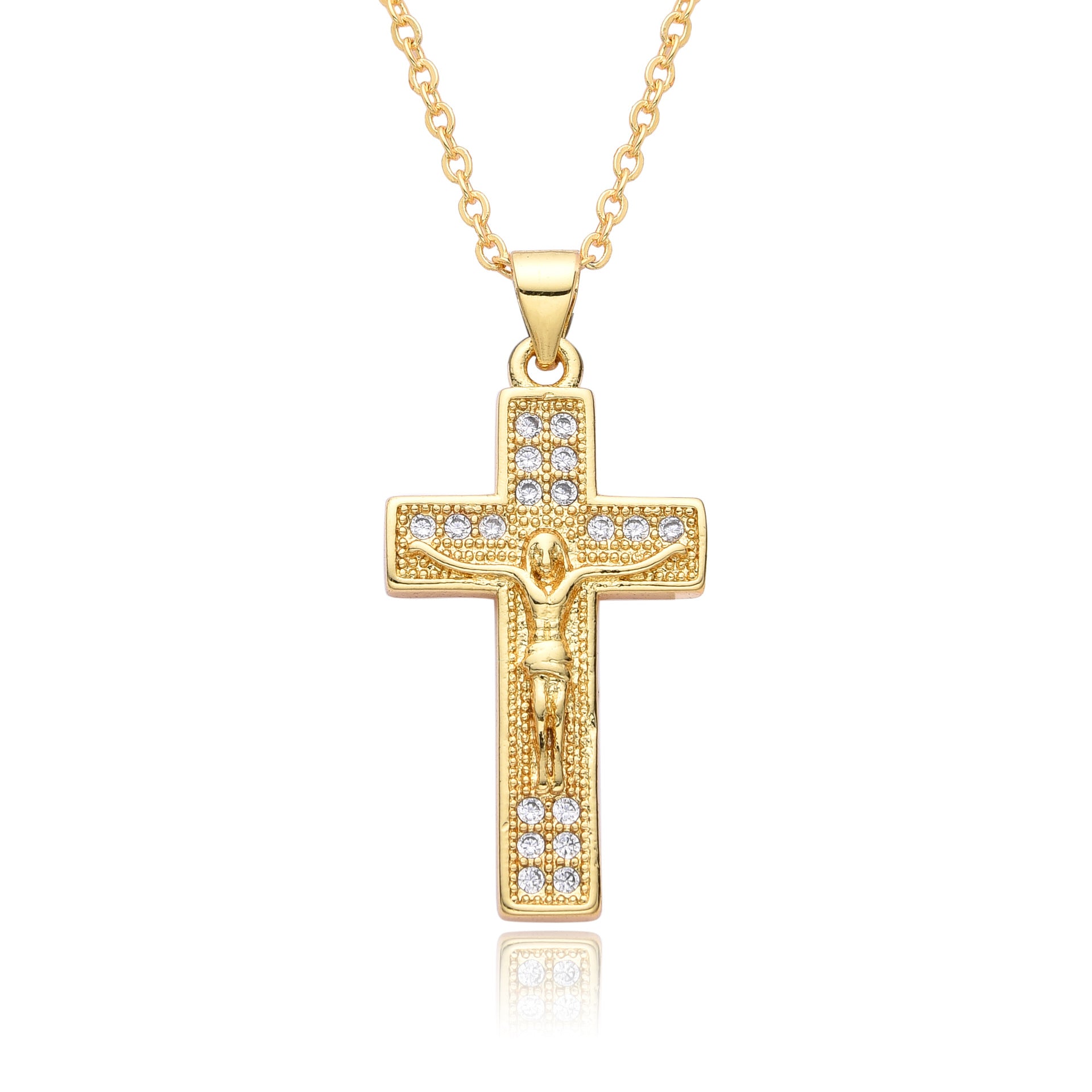 Wholesale  fashion Cross micro-inlaid necklace