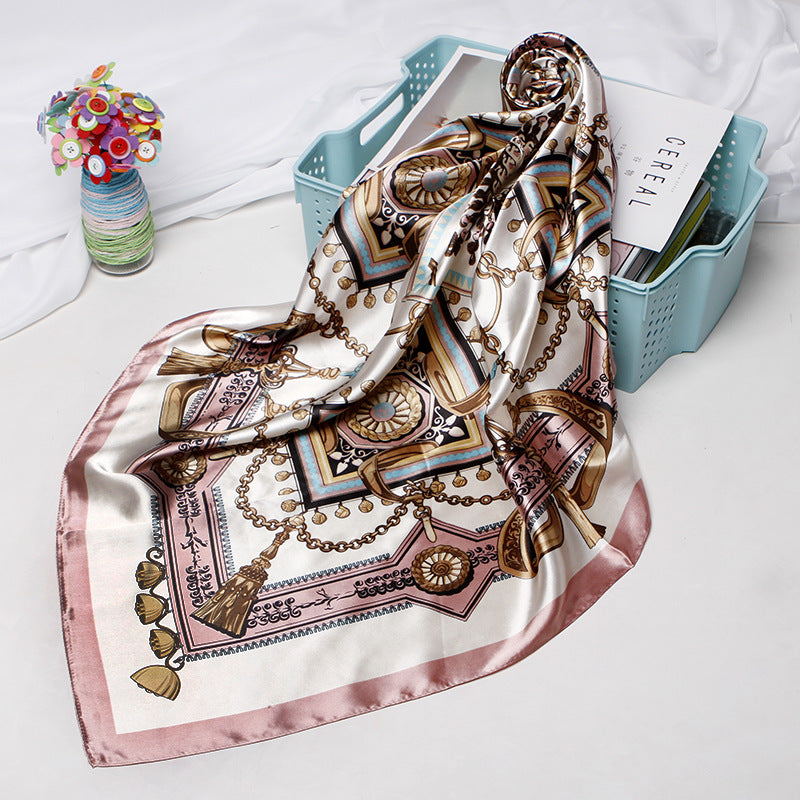 Wholesale Vintage Printed Satin Square f 90X90cm Women S Casual Summer Fashion Accessory