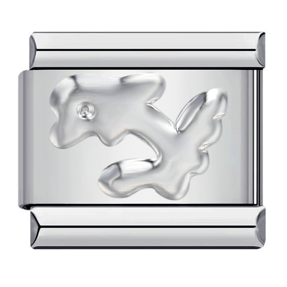 Wholesale Italian Charm Bracelet Gold Plated Stamping Pattern Stainless Steel Composable Bracelet