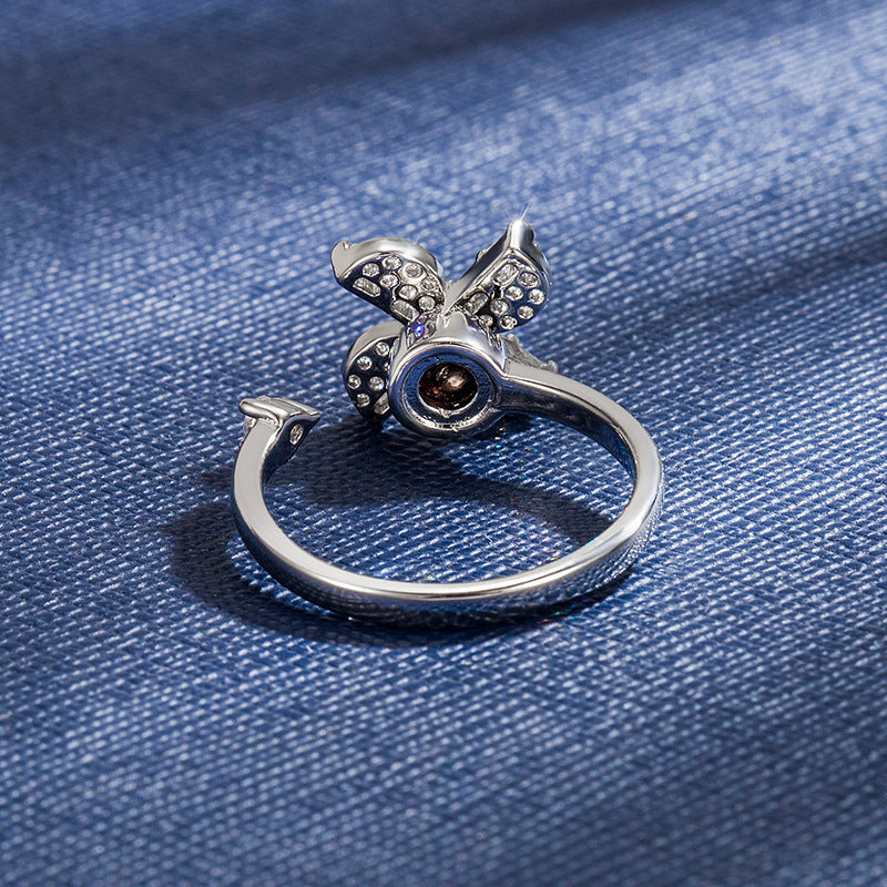Wholesale  windmill rotating ring zircon ring