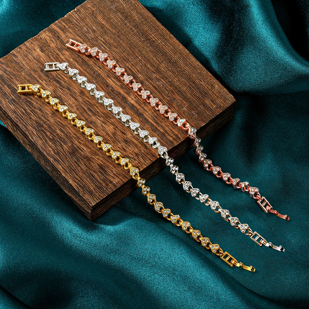 Wholesale Electroplated Alloy Roman Chain Bracelet Gold,  Fashion Jewelry Accessory for Resale