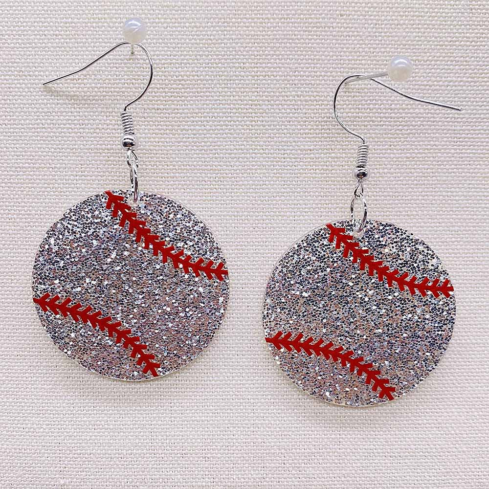 Wholesale Sports Baseball Rugby Basketball Tennis Blue Uniform Acrylic  Earrings