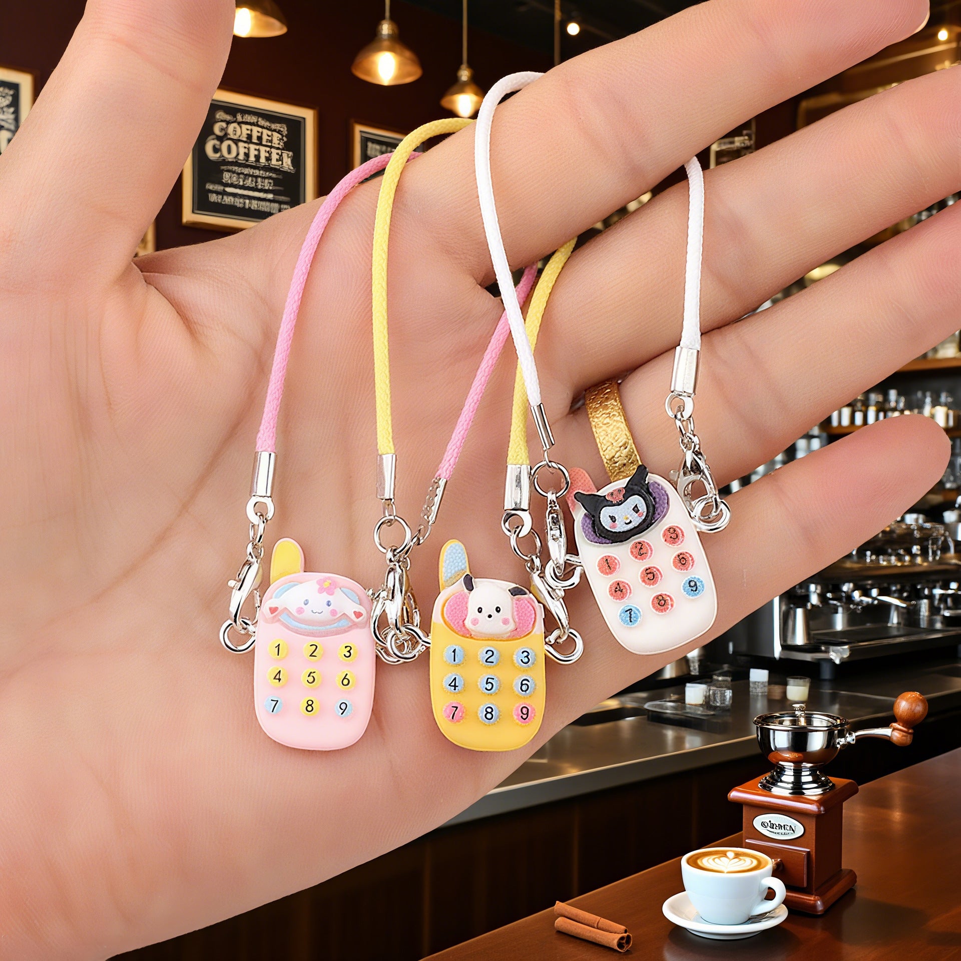 Wholesale Cute cartoon mini push-button phone doll accessories