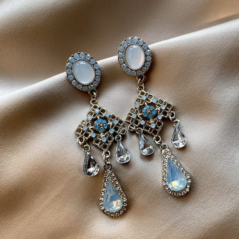 Wholesale Super Flash Water Drop Zircon Earrings