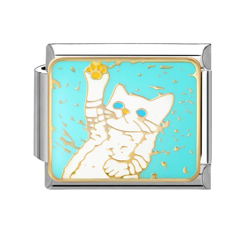 Wholesale Italian Charm Bracelet 9mm DIY Splicing Cute Creative Stainless Steel Composable Bracelet