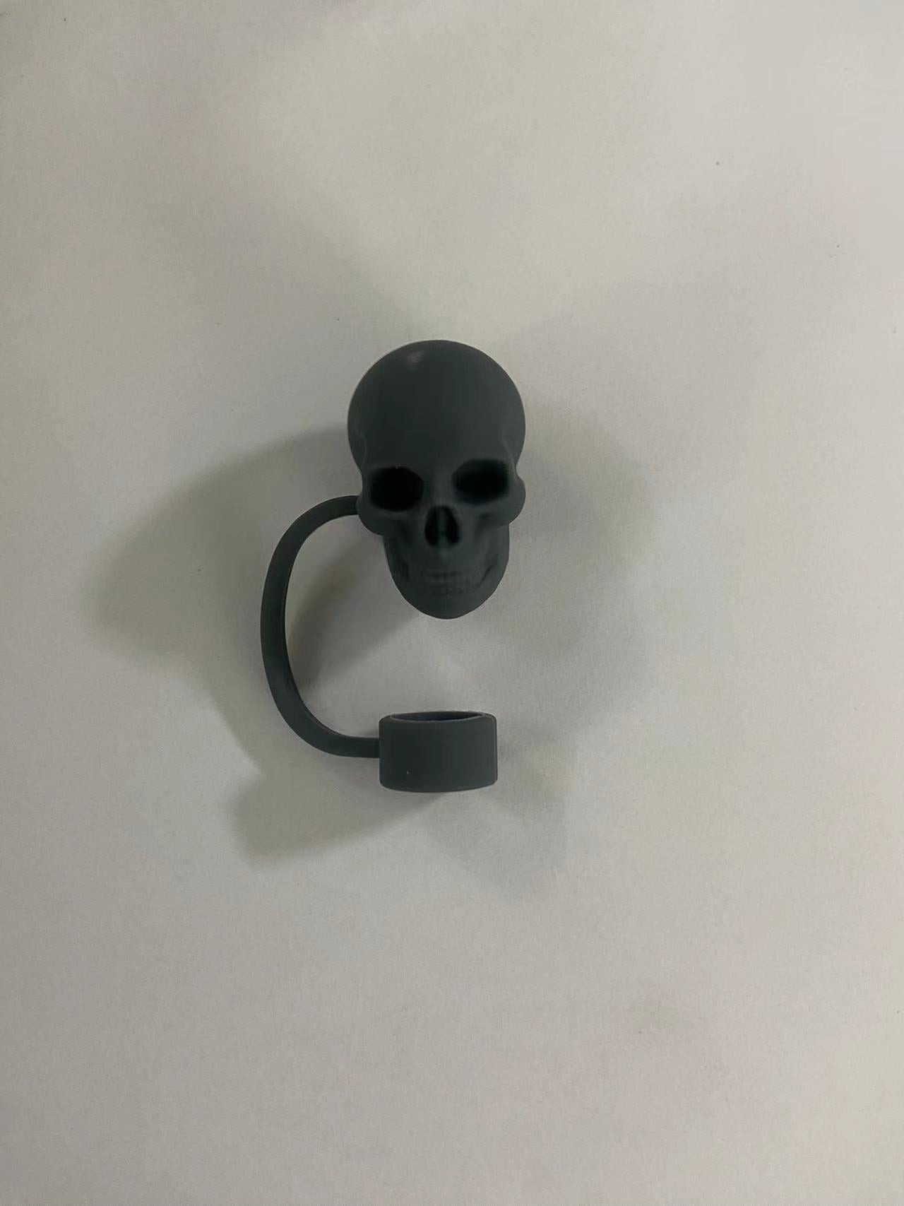 Wholesale  Skull Bat 10mm PVC Soft Straw Tube Cap