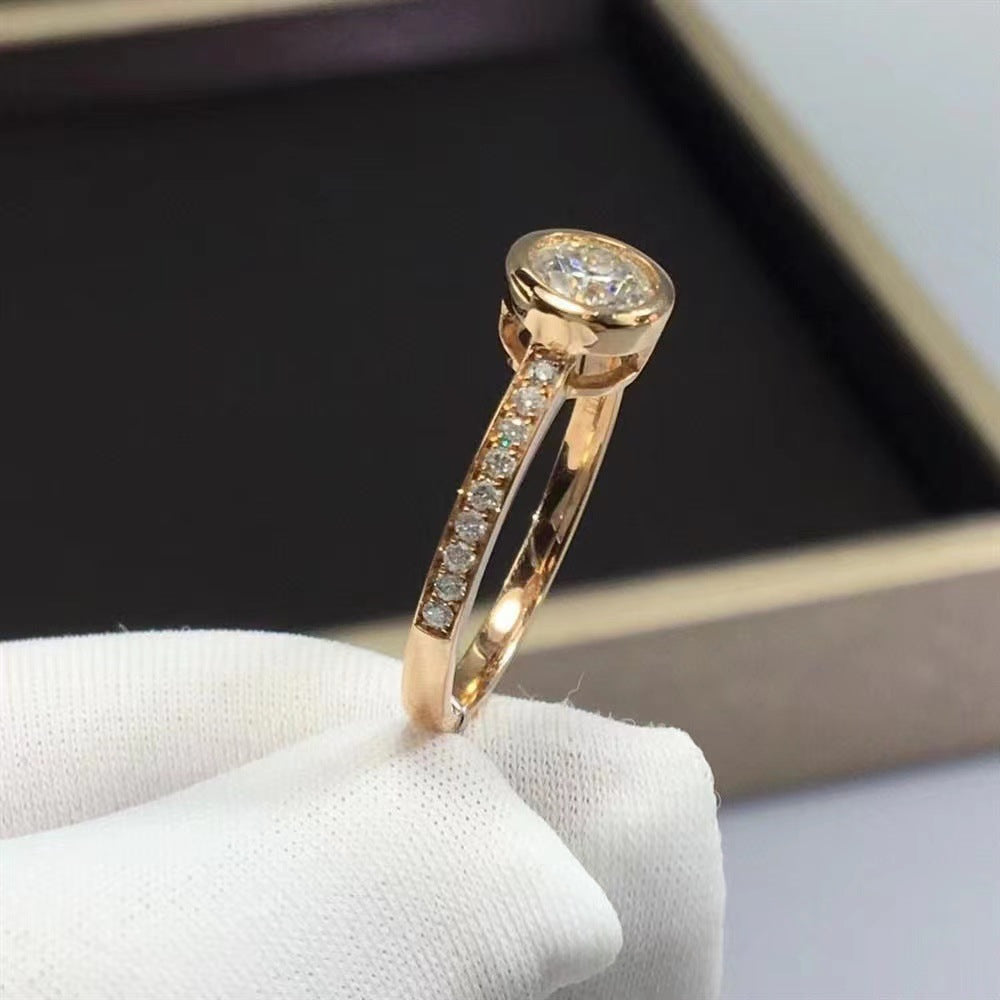 Wholesale  Rose Gold Moissanite Diamond Ring