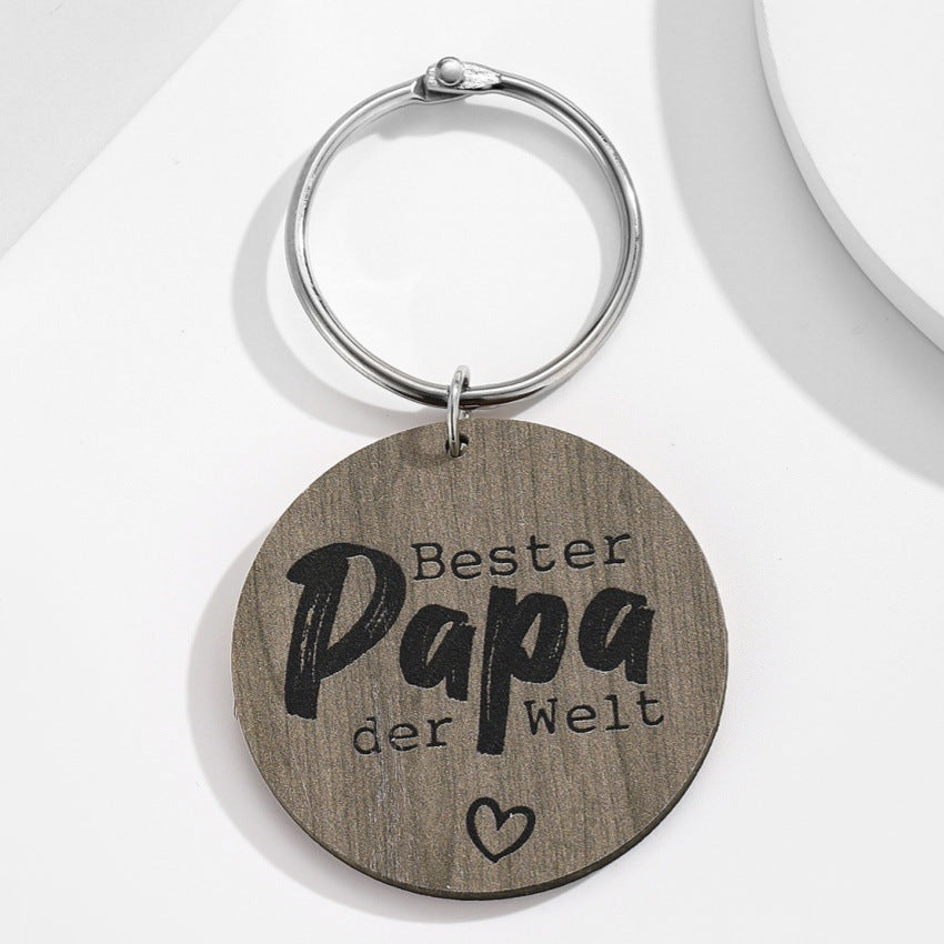 Wholesale Cute letter keychain for Father's Day and Mother's Day
