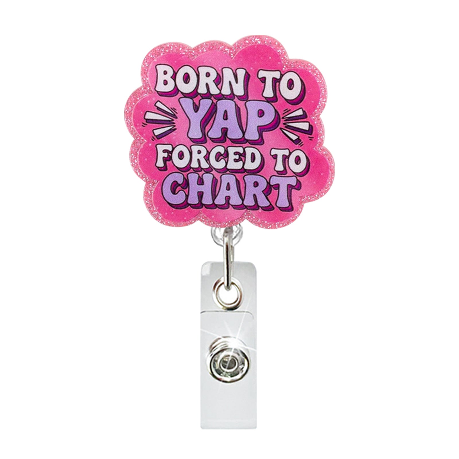 Wholesale acrylic bow English  Badge Reels