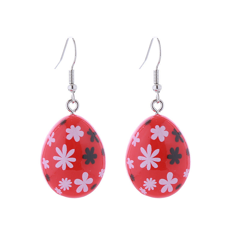 Wholesale Easter Cartoon Bunny Carrot Egg Chick Plastic Earrings