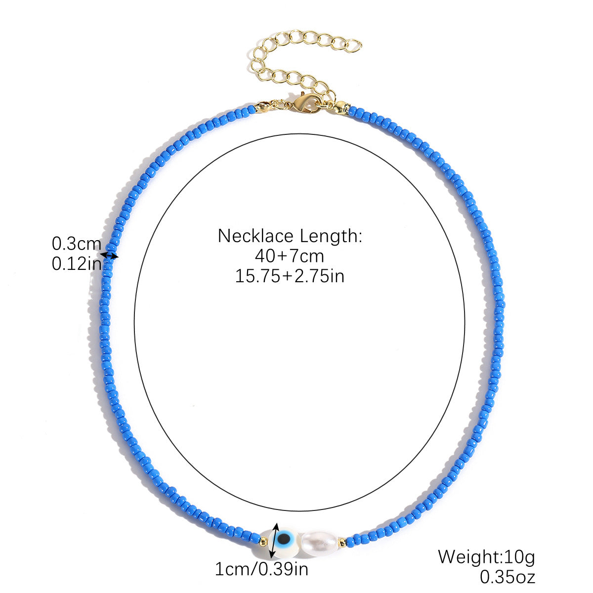 Wholesale  Rice Bead Necklace Bohemian Handmade Beaded Necklace