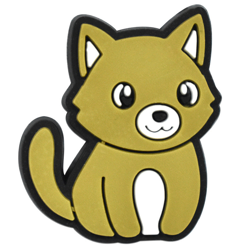 Wholesale  Random 100pcs  Cat  PVC Soft Rubber Shoe Buckle Decoration