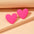 Wholesale spray painted candy color heart shaped acrylic earrings