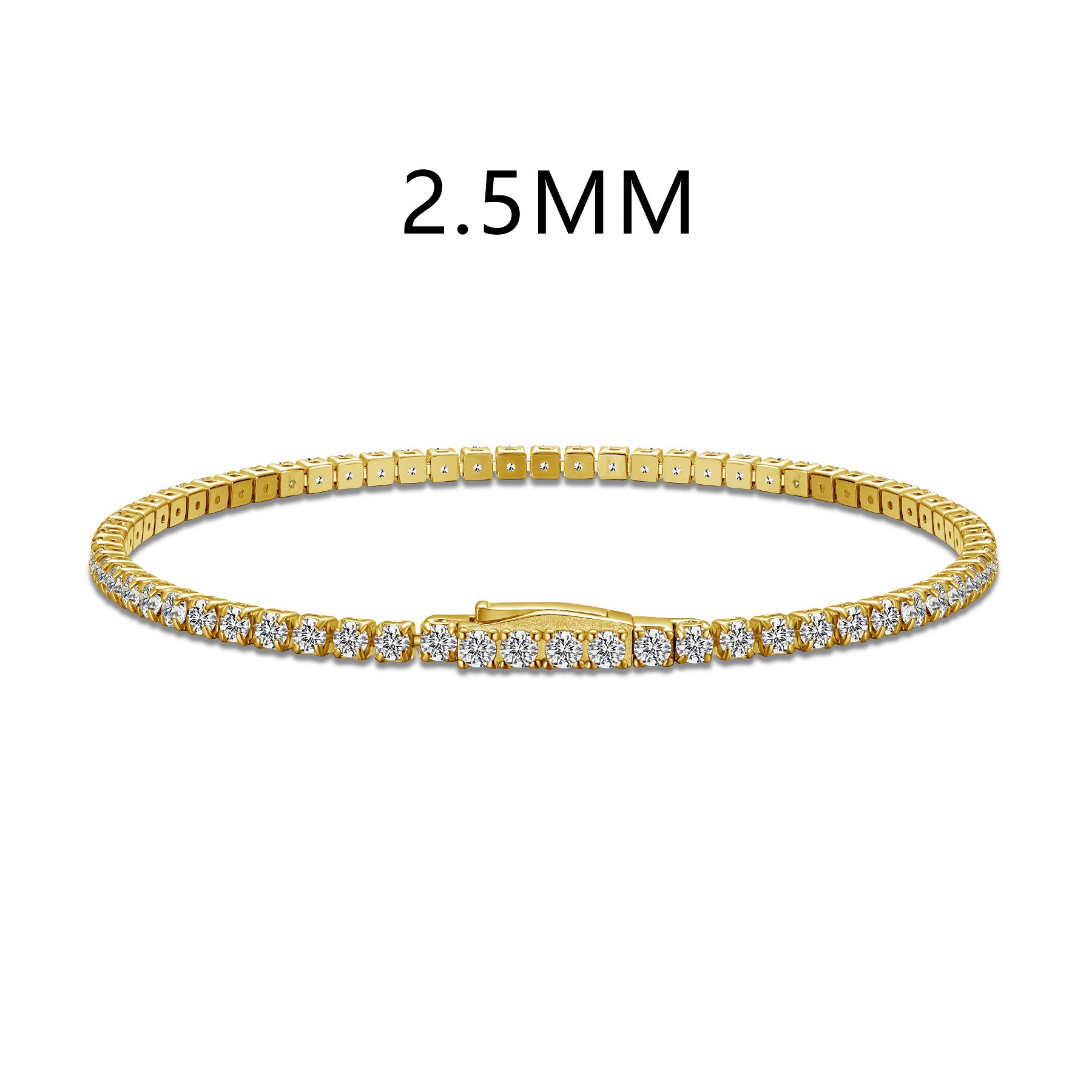 Wholesale Zircon Tennis Bracelet 925 Silver Hidden Clasp Women S Everyday Jewelry Accessory