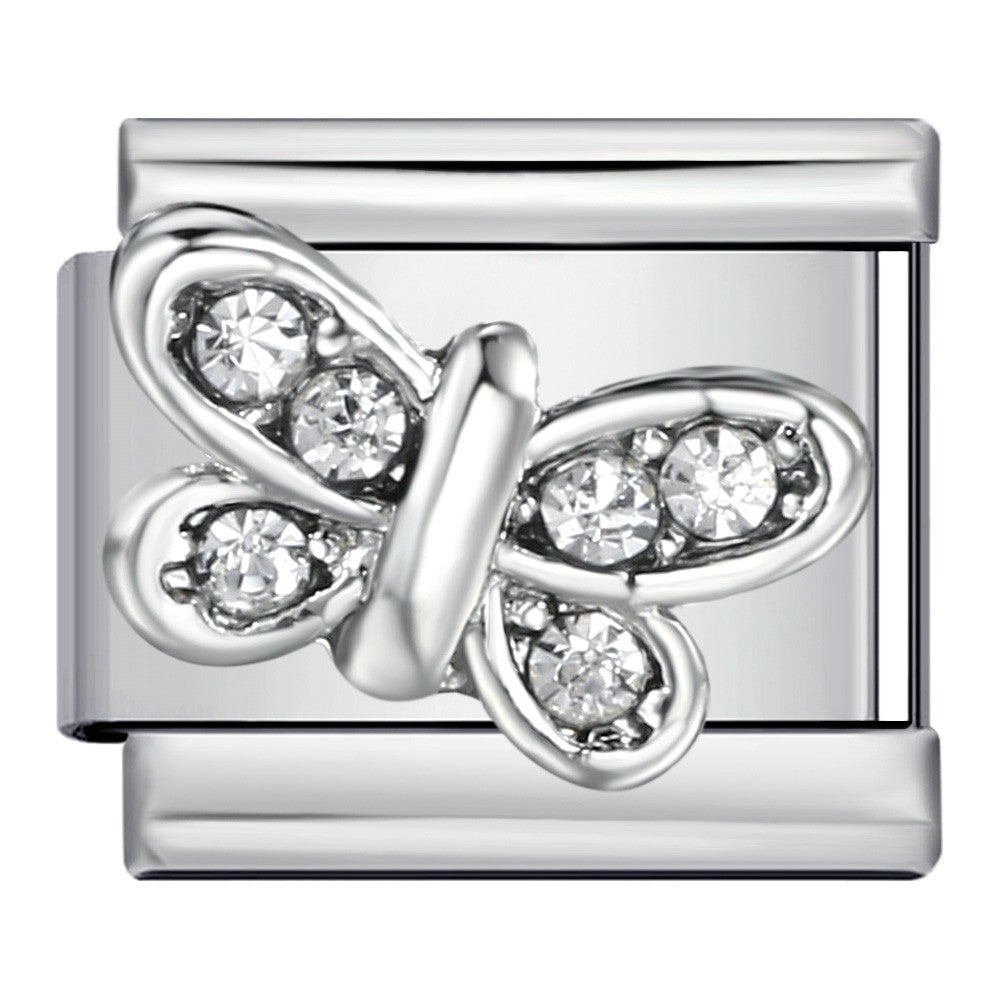 Wholesale 9mm Italian Charm Starter Bracelets DIY square Single Section Creative Stainless Steel Composable Bracelet