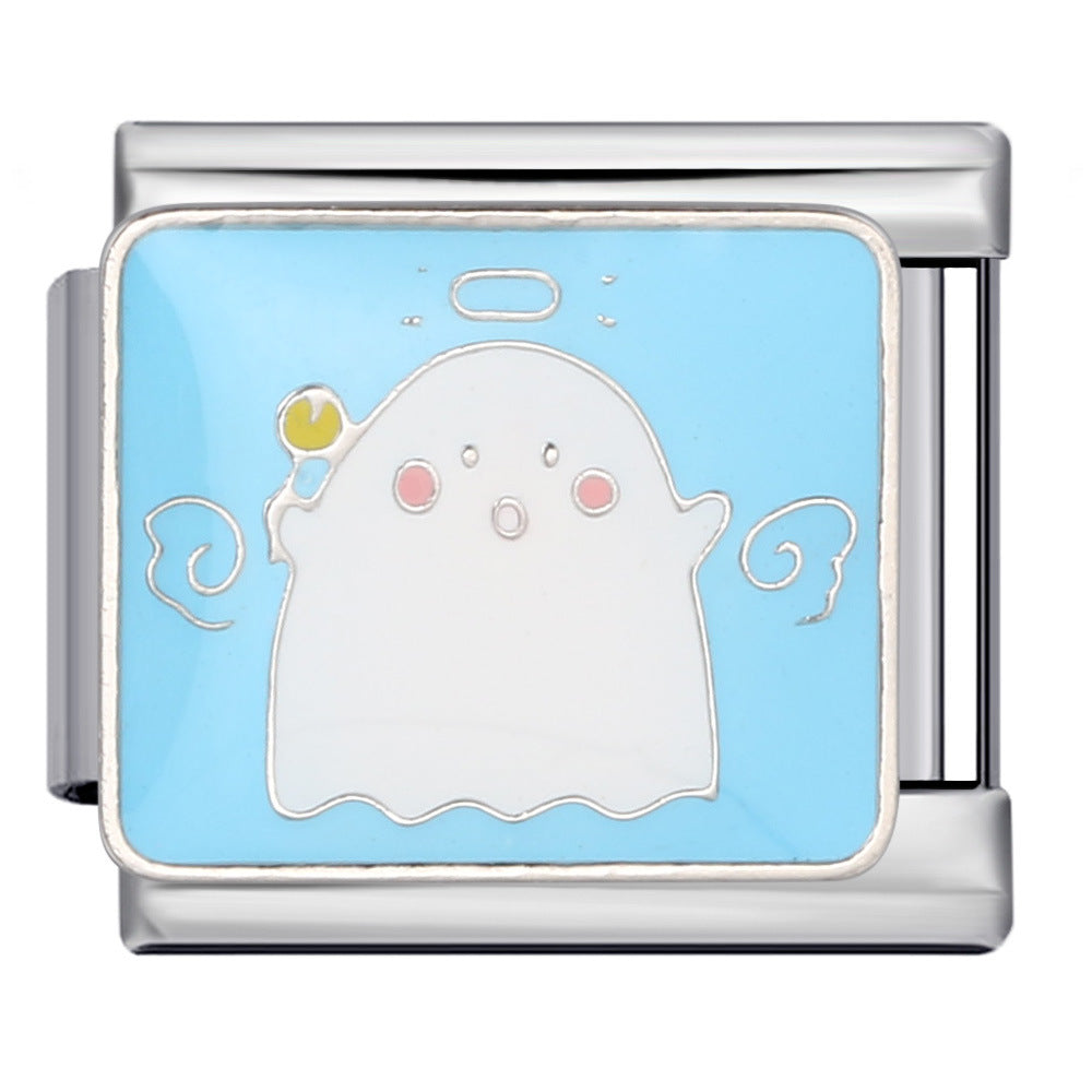 Wholesale Italian Charm Bracelet 9mm DIY Splicing Removable Gothic Halloween Element Stainless Steel Composable Bracelet