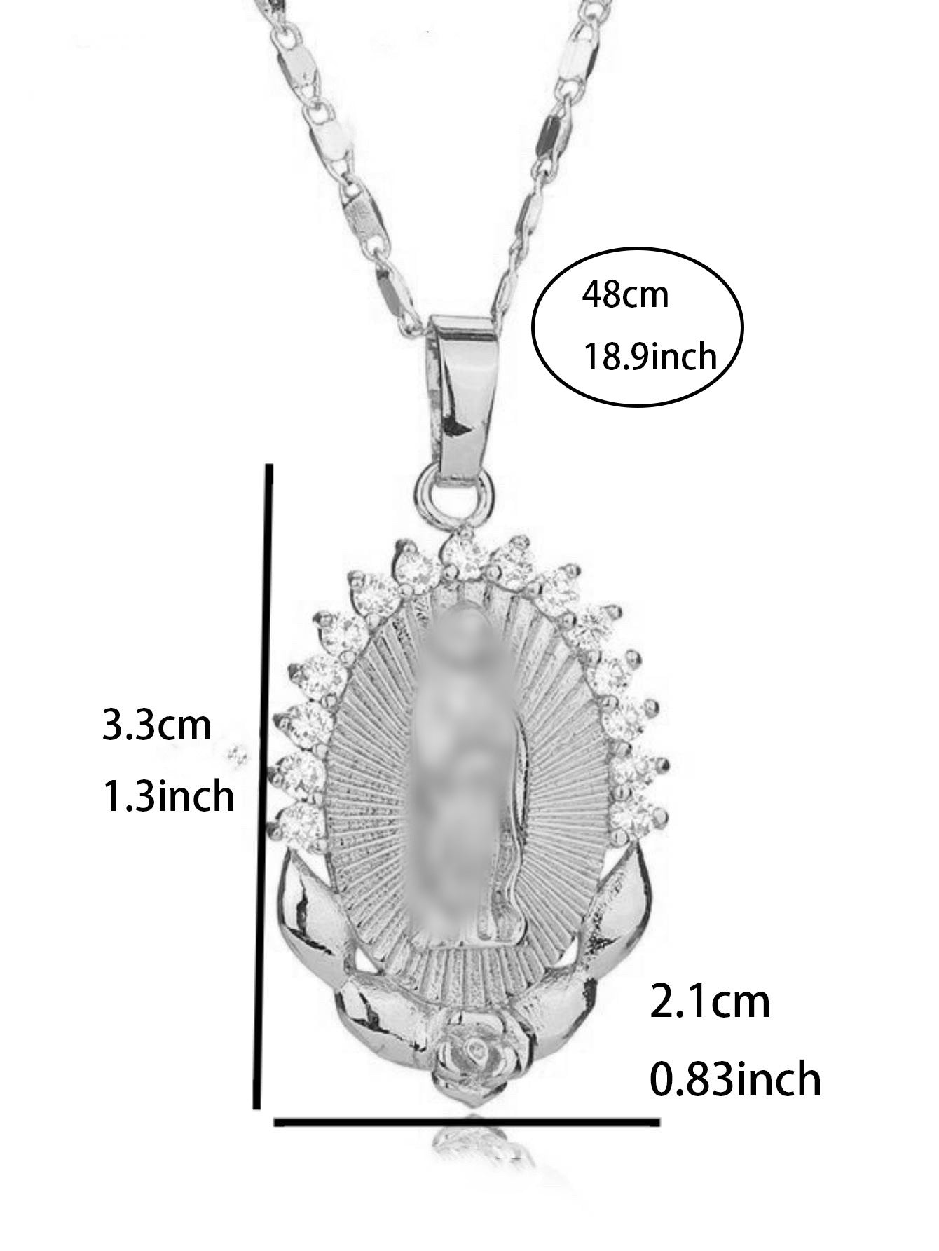 Wholesale Two-Color Electroplated Virgin Mary Pendant Necklace,  Religious Jewelry Accessory for Women