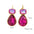 Wholesale Stainless Steel Water Drop Zircon Ears Earrings