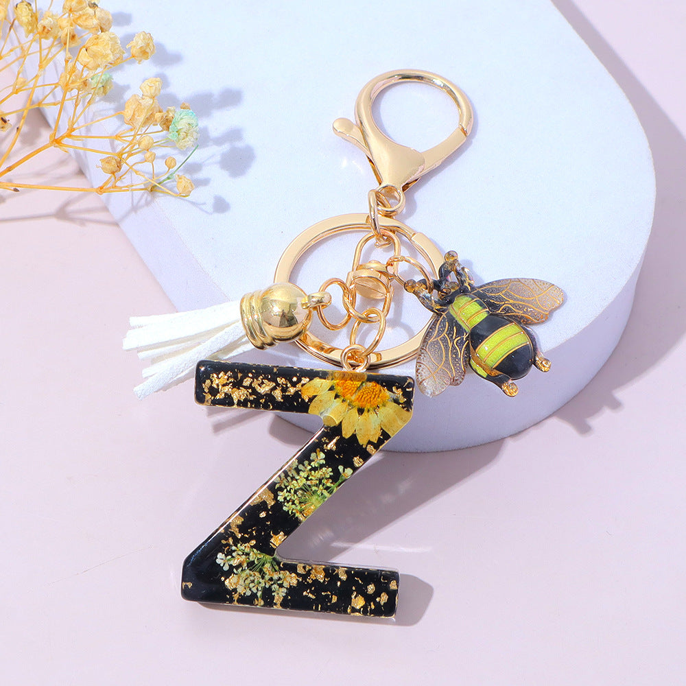 Wholesale Resin Bee Letter Bag Charm Decorative Accent Gift for