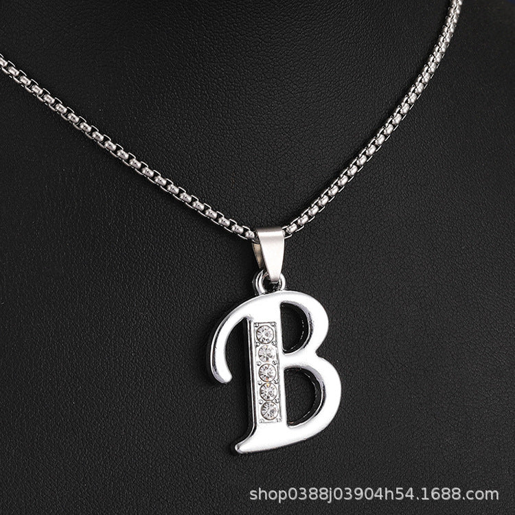 Wholesale  Titanium Steel English letter necklace