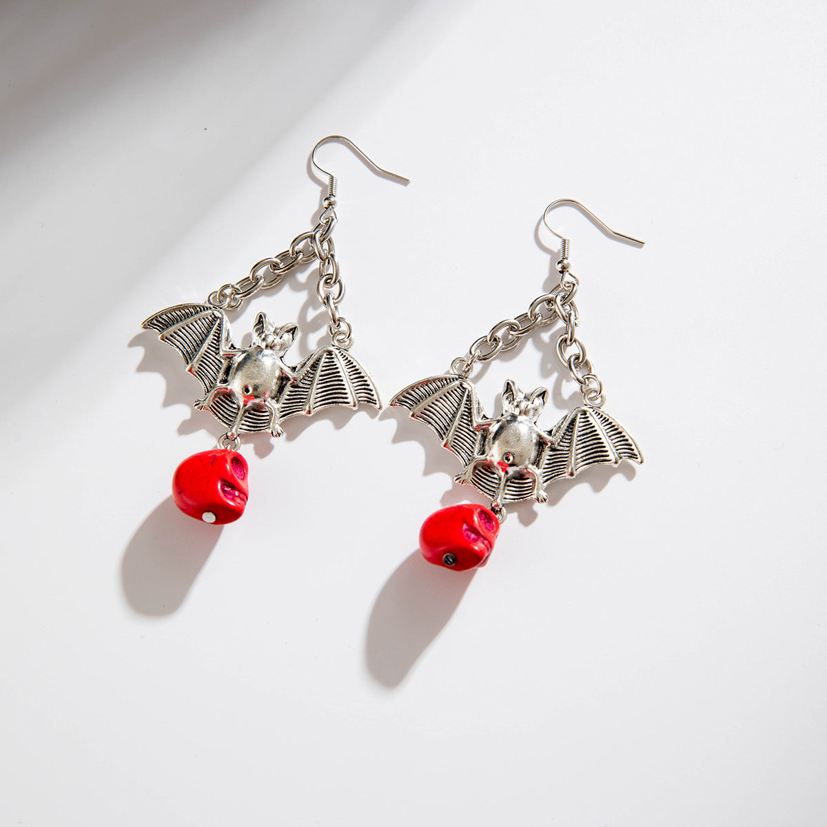 Wholesale Alloy  Funny Fun Skull Pendant Earrings