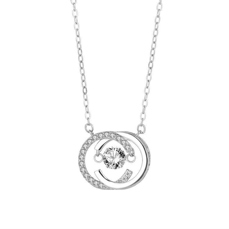 Wholesale  925 sterling silver beating heart necklace