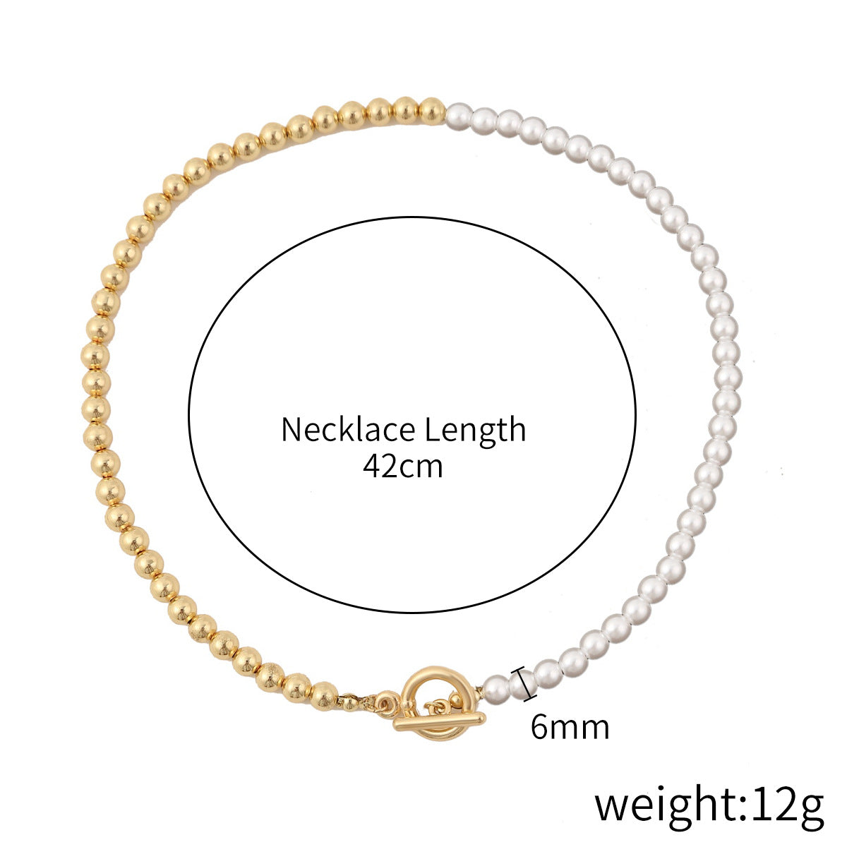 Wholesale soft pottery stone does not fade copper beads pearl pendant necklace