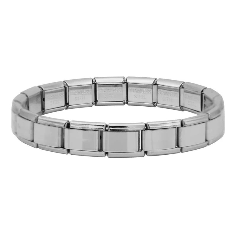 Wholesale Italian Charm Bracelet 9mm DIY Single Section Creative Stainless Steel Composable Bracelet