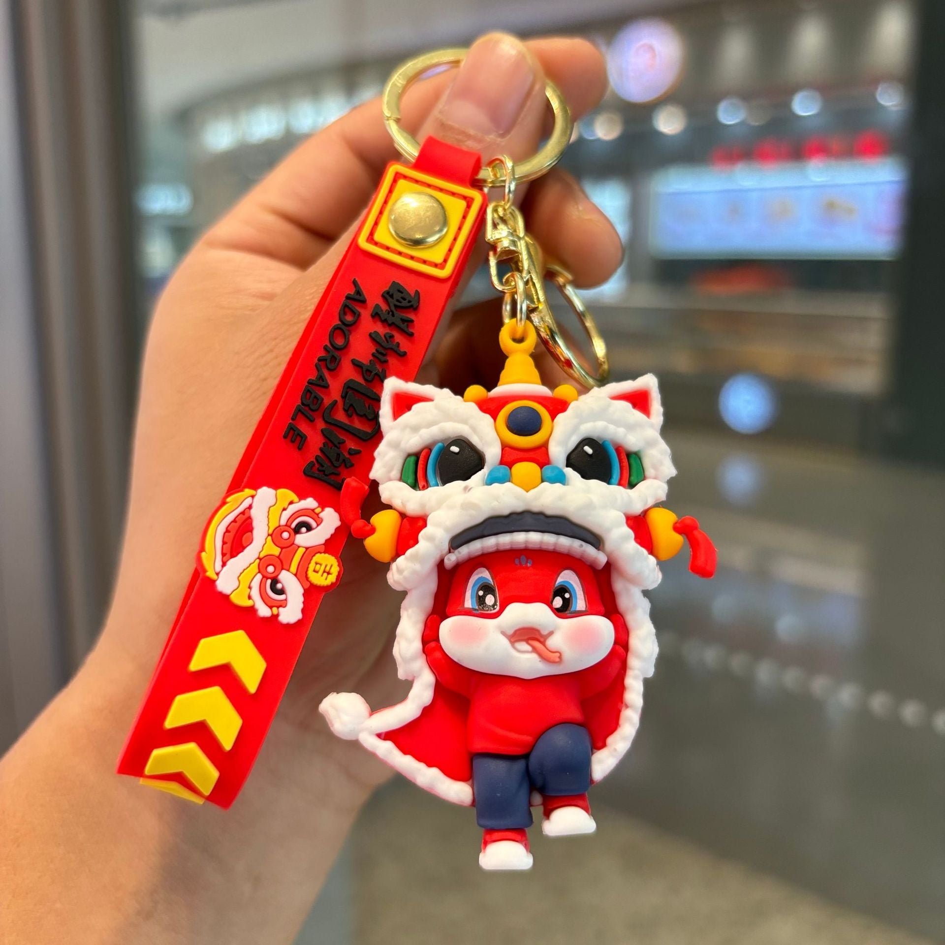Wholesale Cartoon New Year Cute Lion Keychain ACC-KC-ZeCi001