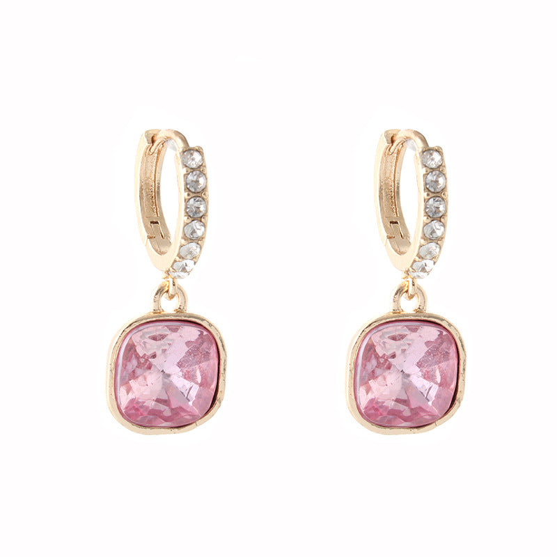 Wholesale Light Luxury Purple Crystal Earrings ACC-ES-XiaoCheng008