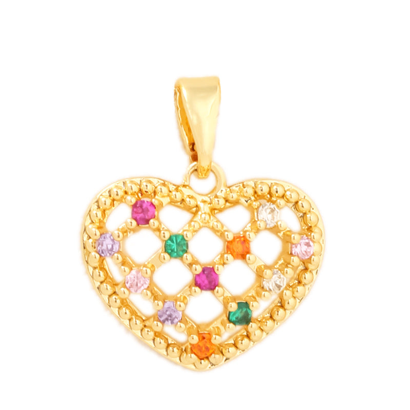 Wholesale Vintage Double Pendant Layering Necklace,  Copper Zircon Gold Plated,  Fashion Jewelry Accessory for Everyday Wear