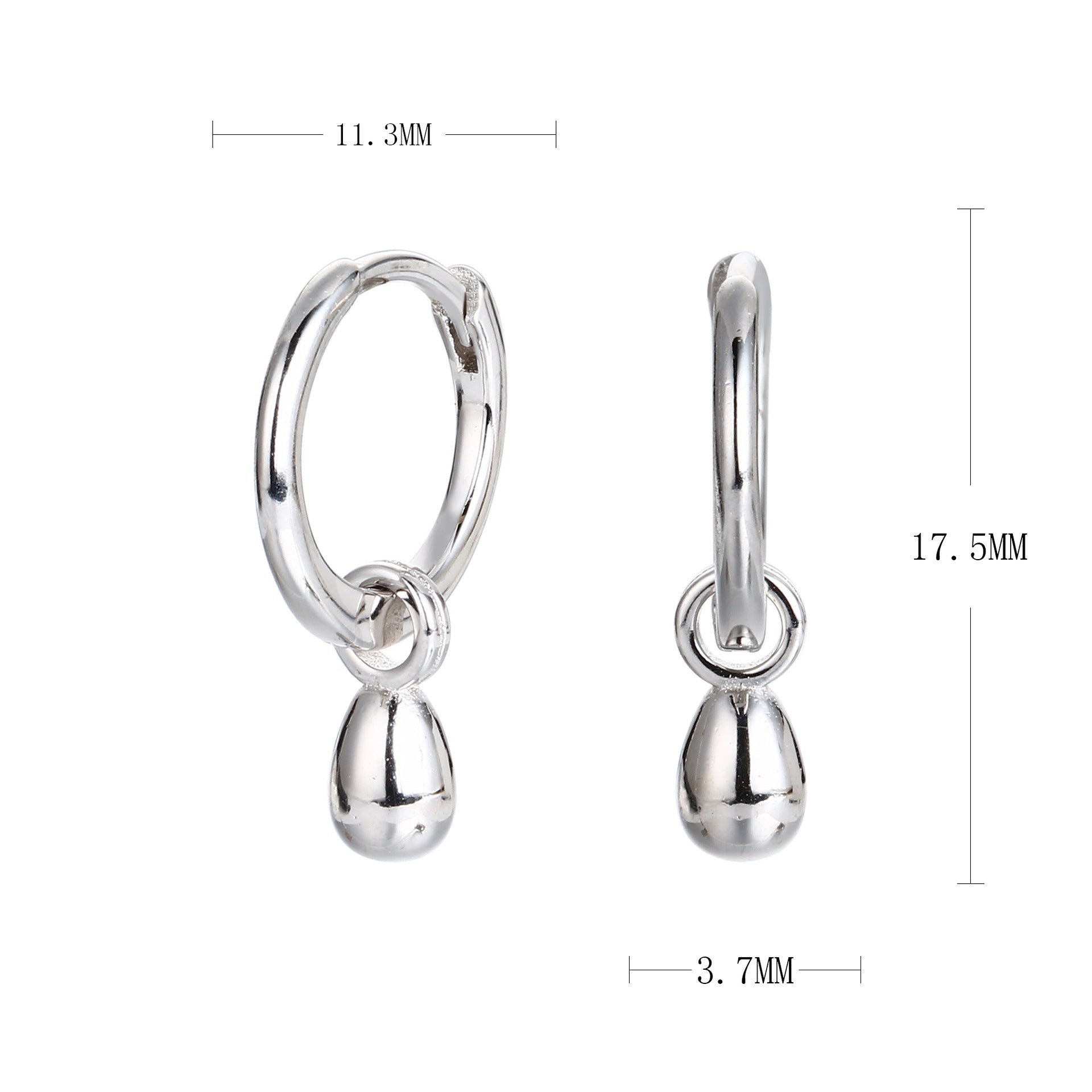 Wholesale  s925 sterling silver drop beads earring