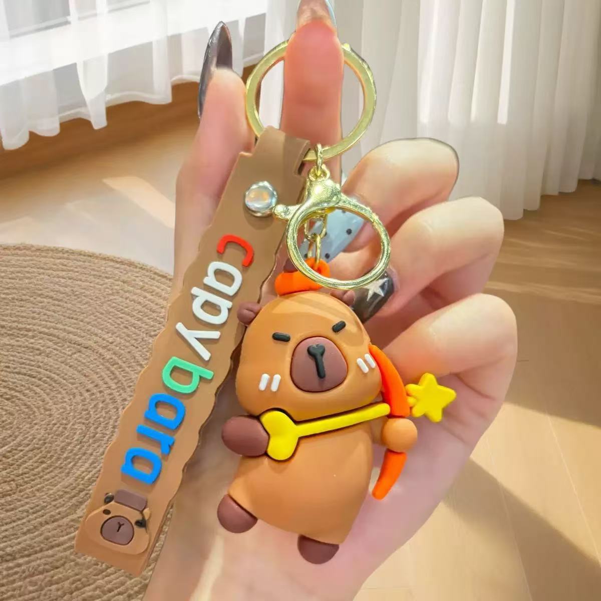 Wholesale Cute Capybara Keychain Bag Pendant Creative Car Key Accessory Boutique Resale