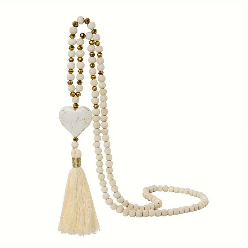 Großhandel lange Wollkette ethnischer Stil Frauen lange Halskette