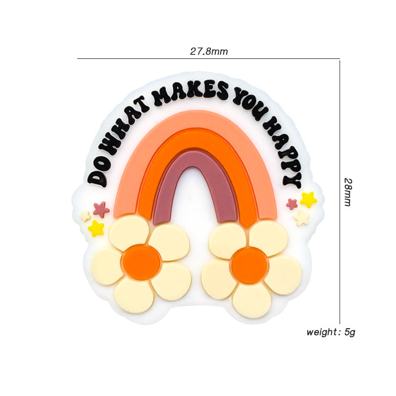 Wholesale 10pcs Flower Rainbow Focal Beads DIY Bead Accessories ACC-BDS-WDX132