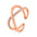 Wholesale  rose gold open  geometric index finger ring
