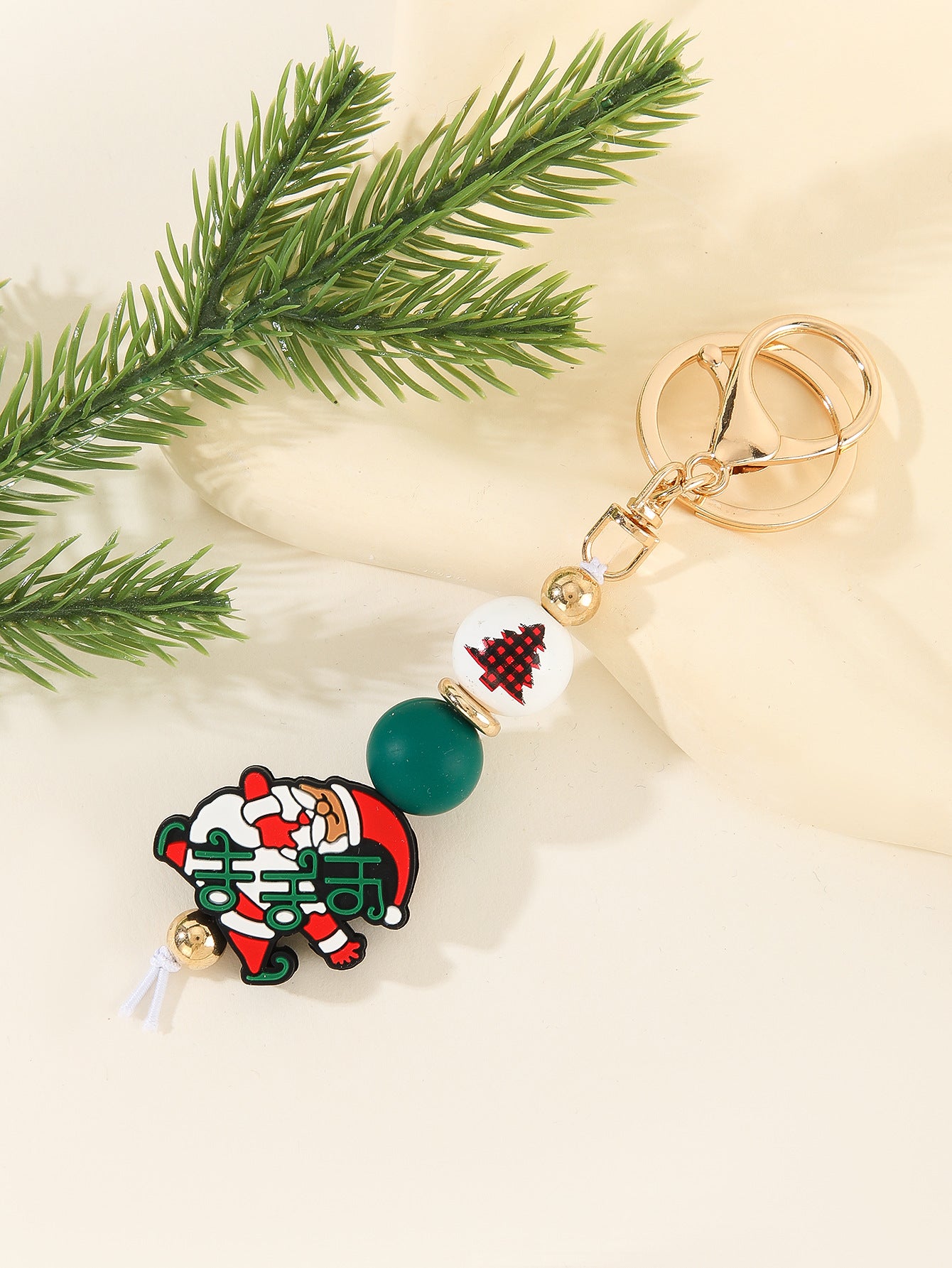 Wholesale Christmas  Silicone Beads Pendant Bracelet  Bag Keychain