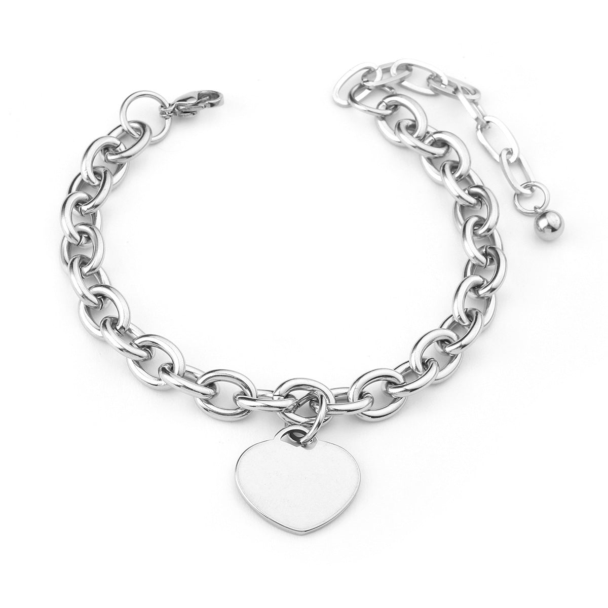 Wholesale Single Layer Chain Sapling Stainless Steel Bracelet ACC-BT-jiax007