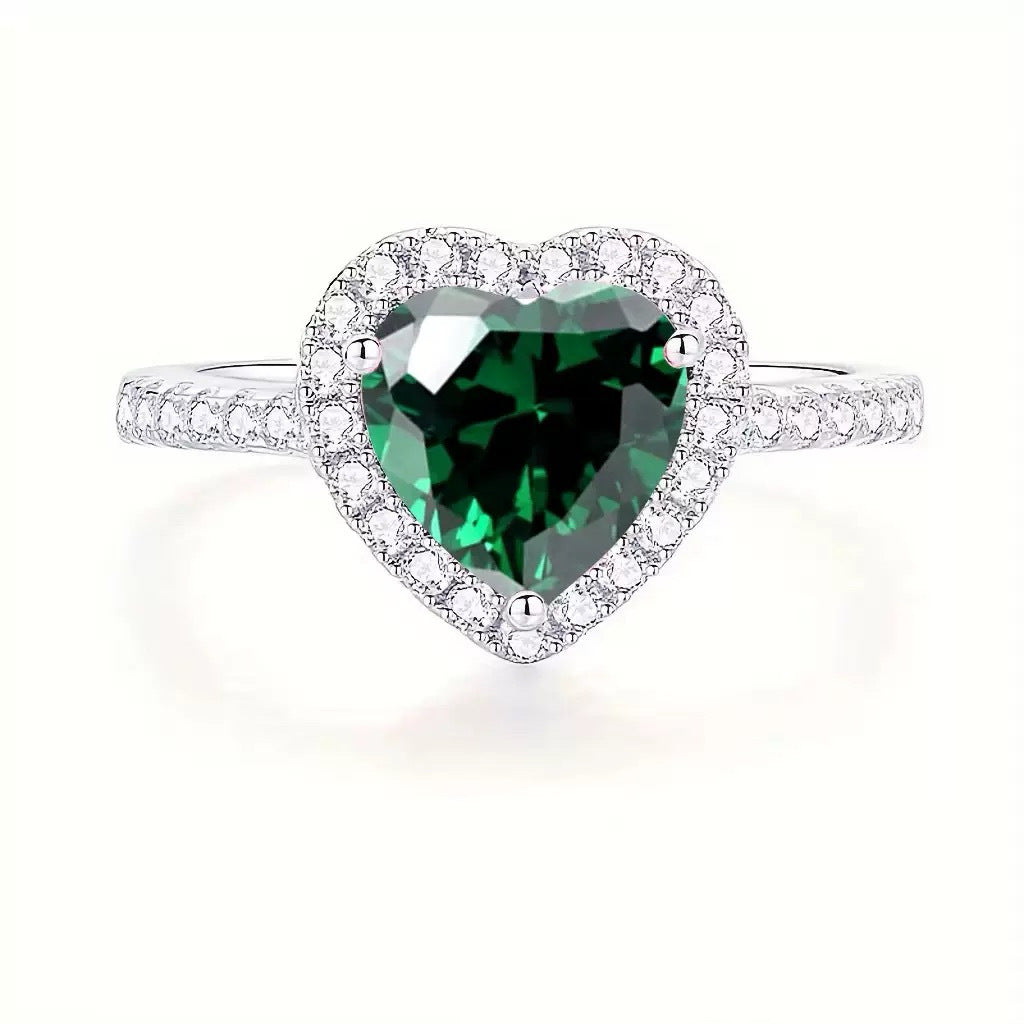 Wholesale Korean Style Pink Love Simulated Diamond Ring,  Fashion Jewelry Accessory for Party Gift Boutique
