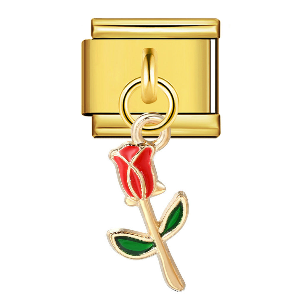 Wholesale  Italian Charm Bracelet 9mm DIY hook style Creative Stainless Steel Composable Bracelet