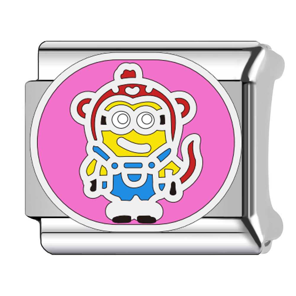 Wholesale Italian Charm Bracelet 9mm DIY  cartoon zodiac Minions elastic Creative Stainless Steel Composable Bracelet