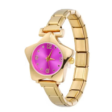 Wholesale Colorful five-pointed star stainless steel watch band