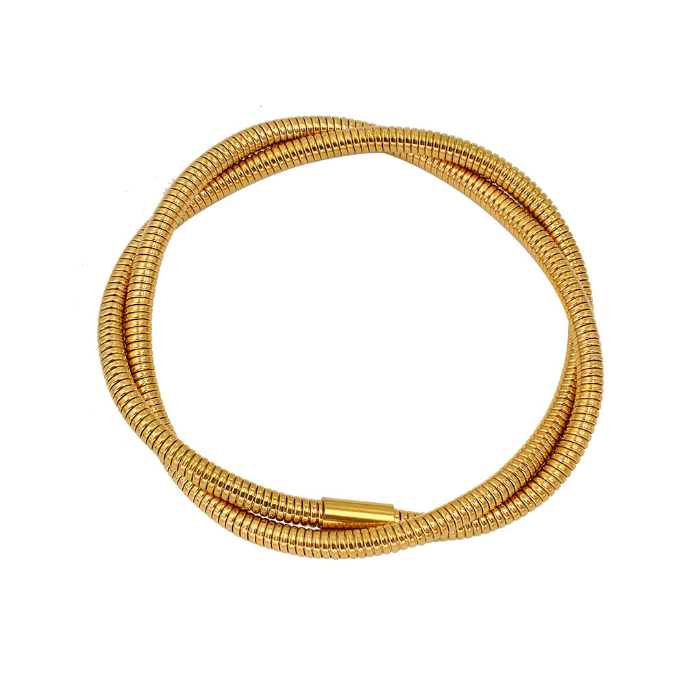 Wholesale Simple Style Geometric 304 Stainless Steel Bracelets 18k Gold Plated Bracelet ACC-BT-MeiSD004