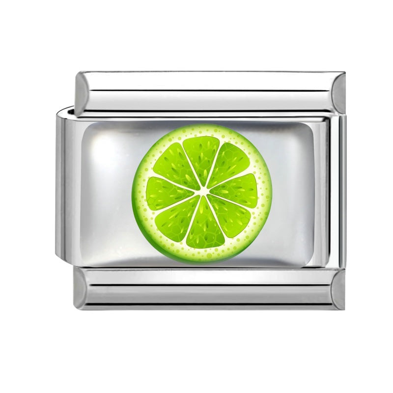 Wholesale 9mm Italian Charm Starter Bracelets DIY square Single Section Creative Stainless Steel Composable Bracelet