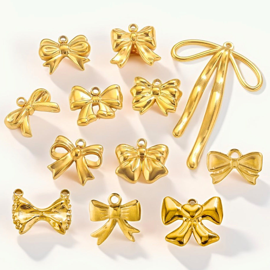 Wholesale Stainless Steel Bow DIY Pendant