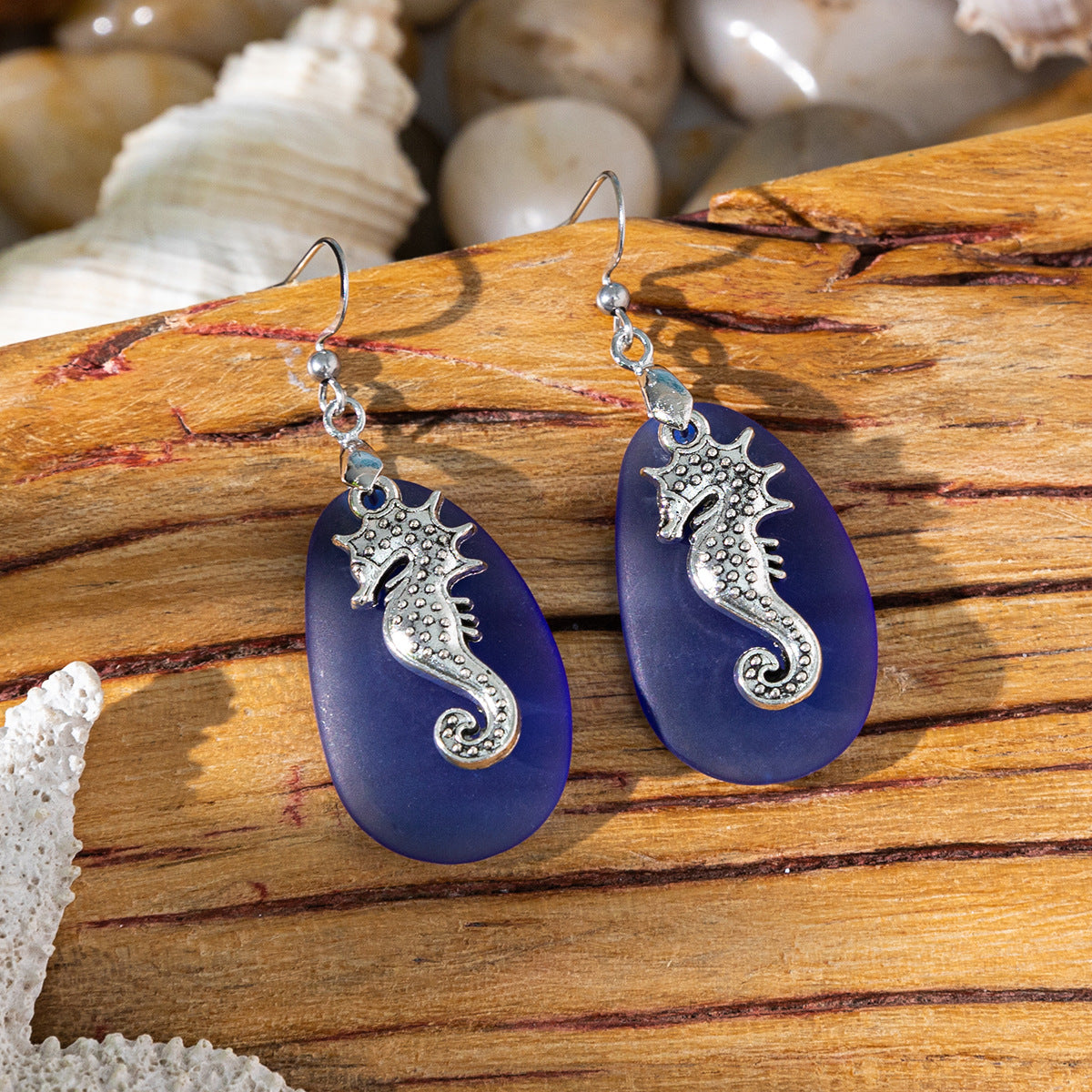 Wholesale Ocean Vacation Style Beach Sea Glass Earrings