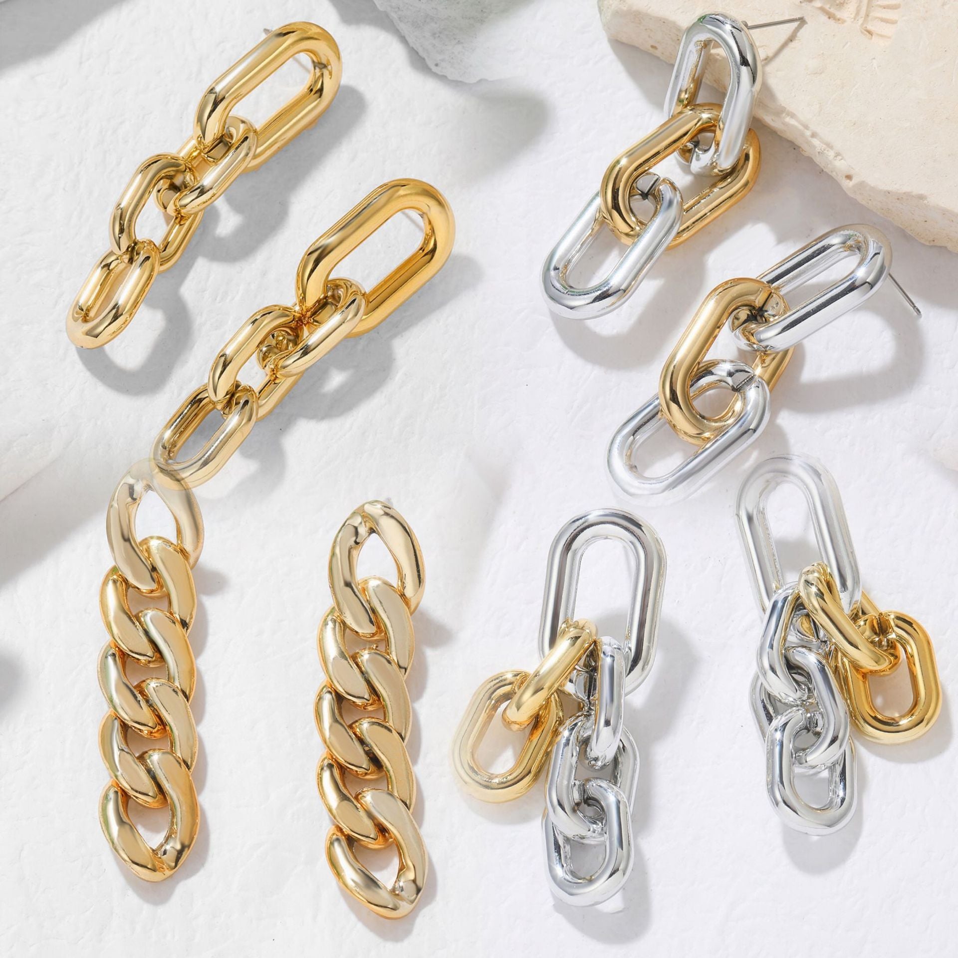 Wholesale  exaggerated earrings chain retro earrings