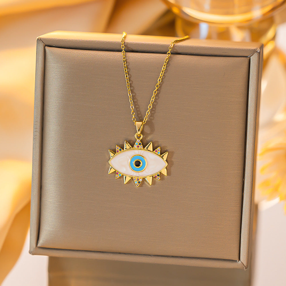 Wholesale Evil Eye Pendant Necklace Blue Eye Design for Everyday Gift Boutique Jewelry Accessory