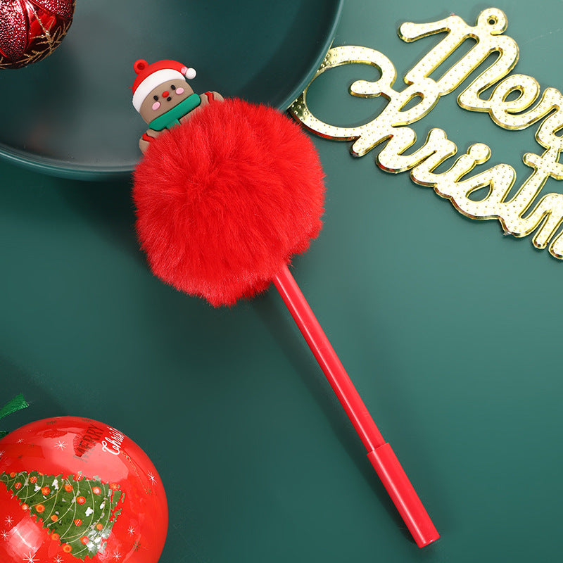 Wholesale Christmas style plush ballpoint pen