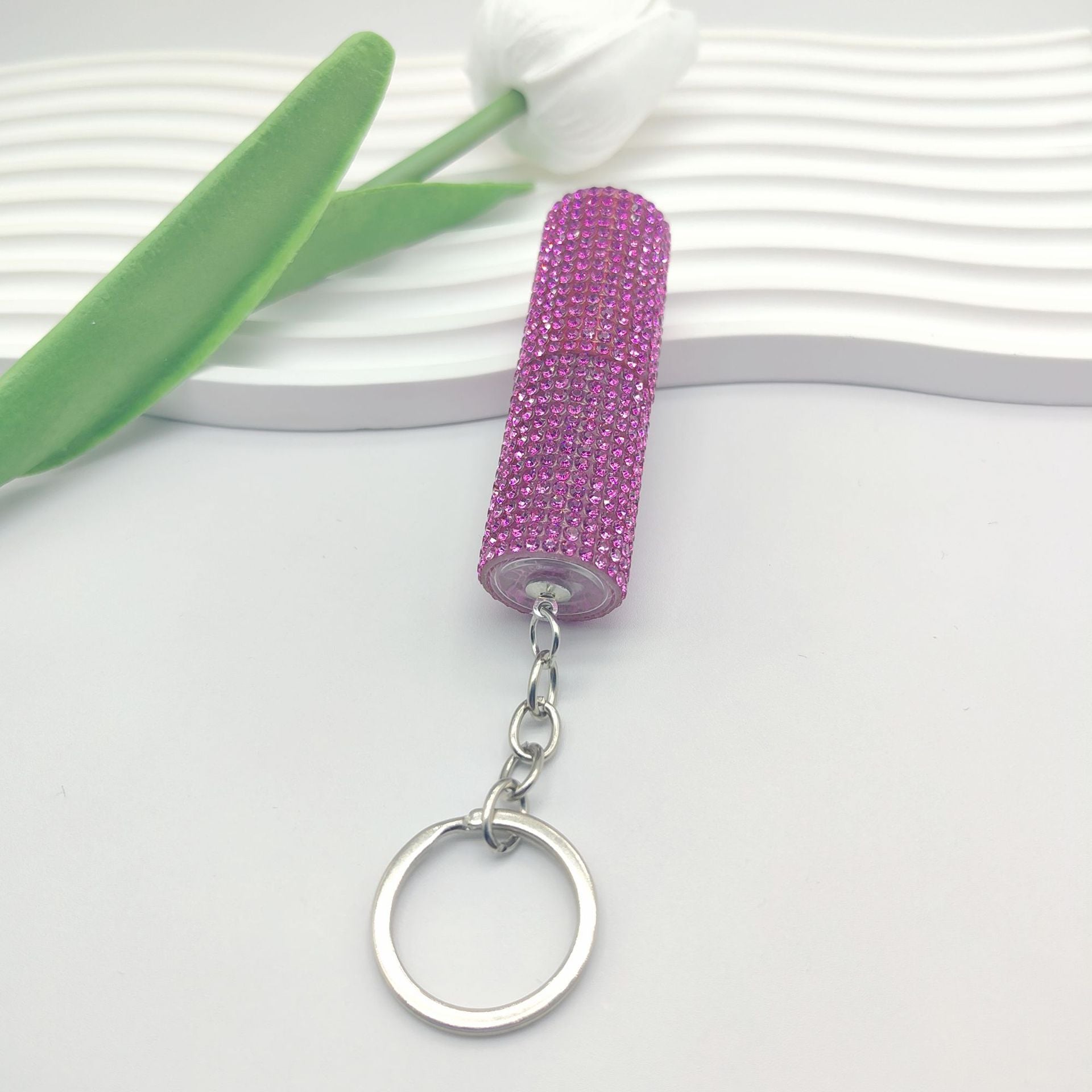 Wholesale Fashion Mini 5ml Diamond Split Perfum Bottle Keychain Small Exquisite Color Portable